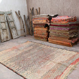 Vintage Moroccan Rug - Beni MGuild Peach Grey 191x282cm
