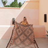 Vintage Boujad Rug Pink Diamonds