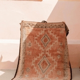 Vintage Boujad Rug Soft Red Diamond