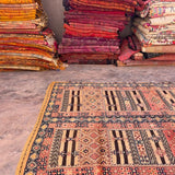 Glaoui Taznakht Rug - Rose & Blue 144x260 - Nouvelle Nomad