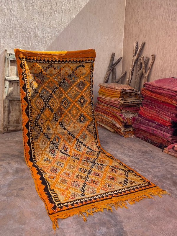 Mid Century Taznakht Rug - Saffron Henna 142x320 - Nouvelle Nomad