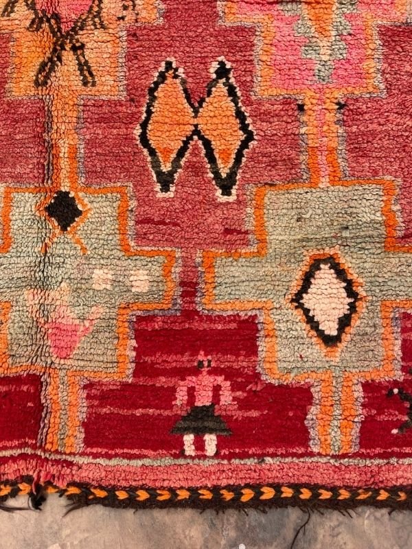 Vintage Boujad Rug - Little People Red 175x400 - Nouvelle Nomad