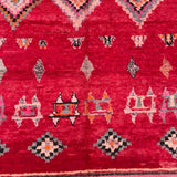 Vintage Boujad Rug - Ruby Red 185x312 - Nouvelle Nomad
