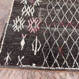 Vintage Taznakht Rug - Henna Black & Brown 146x287 - Nouvelle Nomad