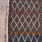 Vintage Taznakht Rug - Henna Black & Brown 146x287 - Nouvelle Nomad