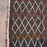 Vintage Taznakht Rug - Henna Black & Brown 146x287 - Nouvelle Nomad