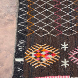 Vintage Taznakht Rug - Henna Black & Brown 146x287 - Nouvelle Nomad