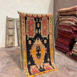 Vintage Taznakht Rug - Saffron & Black 118x215 - Nouvelle Nomad