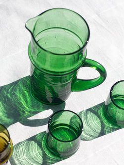 Beldi Glass Jug - Green - Nouvelle Nomad