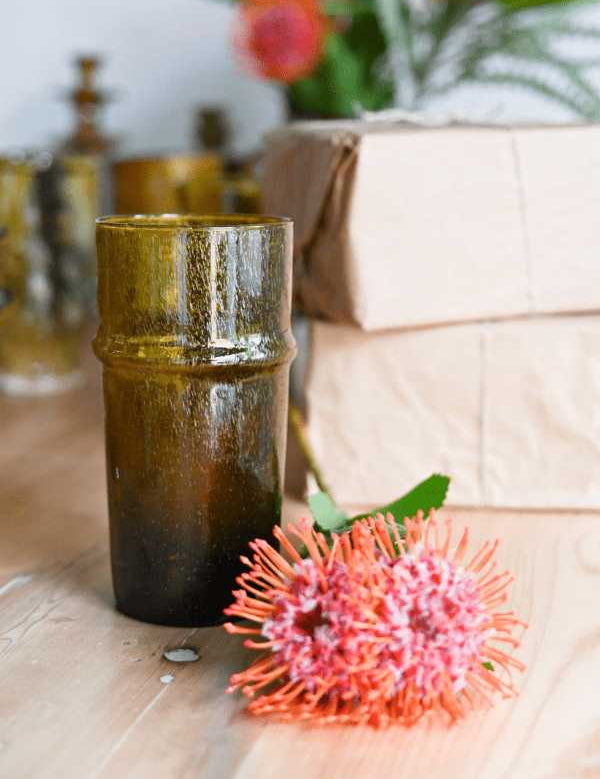 Beldi Glass Vase - Amber Nouvelle Nomad