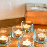 Glass Tealight Holders (Set of 6) - Clear - Nouvelle Nomad
