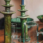 Large Tamegroute Candle Stick - Green
