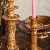 Medium Tamegroute Candle Stick - Gold