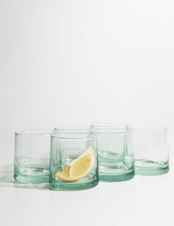 Clear Tapered Glasses Mid - Set of 6 | Nouvelle Nomad