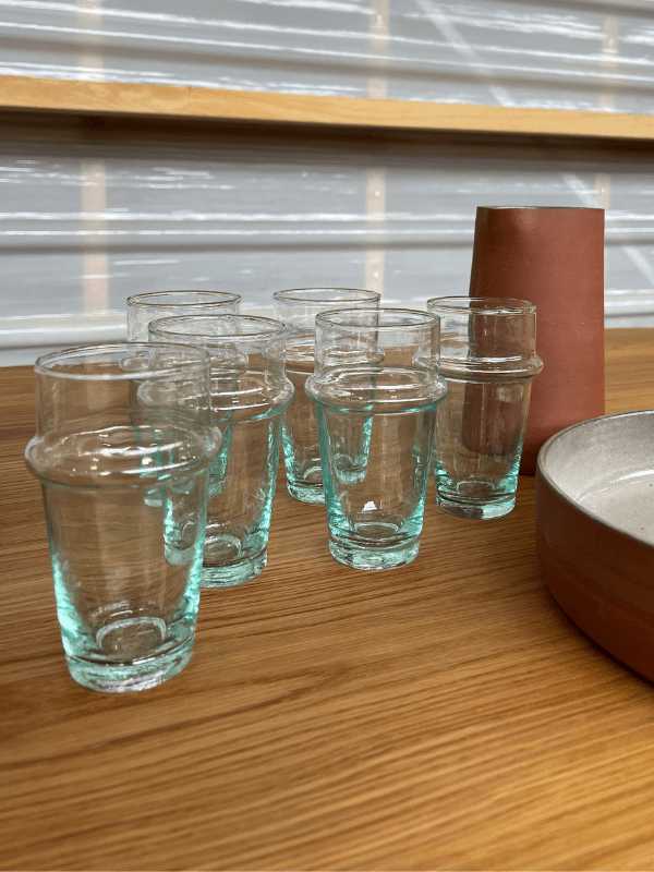 Clear Beldi Tea Glasses - Set of 6 | Nouvelle Nomad