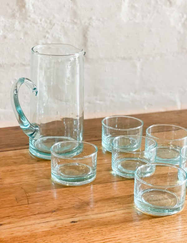 Tapered Glass Jug - Clear - Nouvelle Nomad