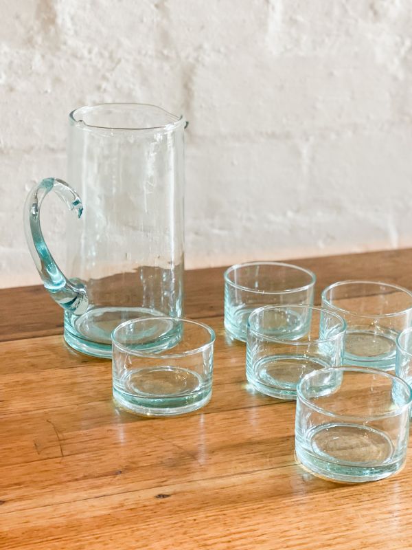 Tapered Glass Jug - Clear - Nouvelle Nomad