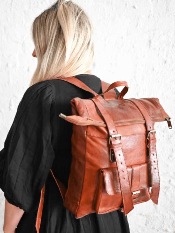 The Business Leather Straps Backpack | Nouvelle Nomad