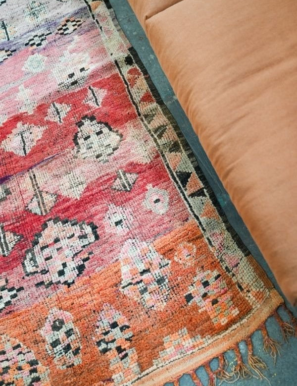 Vintage Moroccan Boujad Rug - Terracotta Red | Nouvelle Nomad