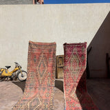 Vintage Boujad Runner - Pink 115x350 - Nouvelle Nomad