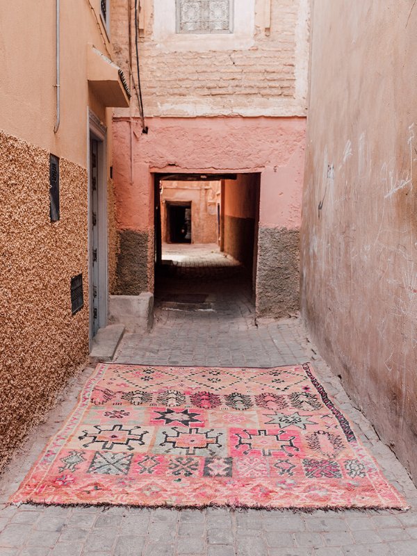 Vintage Moroccan Boujad Rug - Pink - Nouvelle Nomad