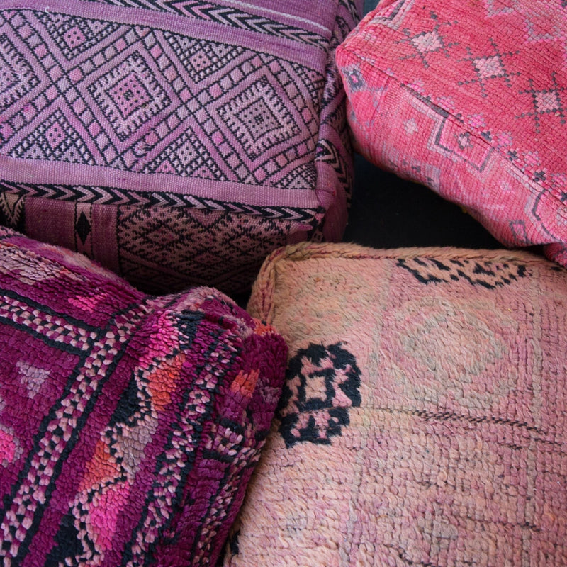 Vintage Moroccan Floor Cushions - Custom - Nouvelle Nomad
