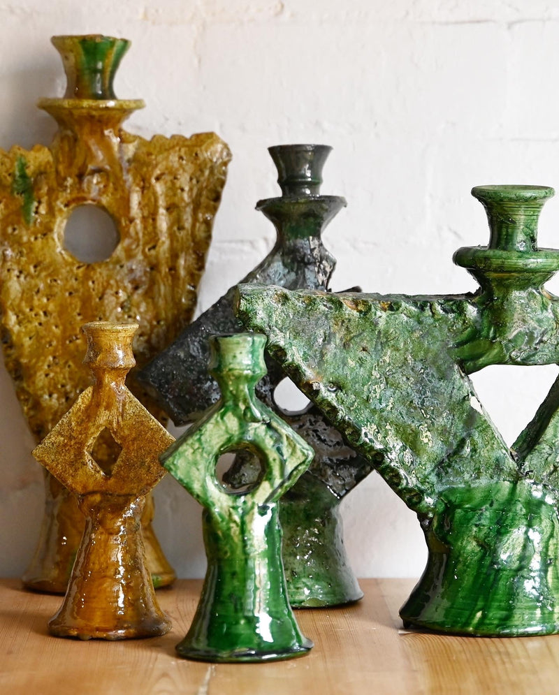XL Tamegroute Wings Candelabra - Green - Nouvelle Nomad
