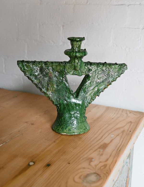 XL Tamegroute Wings Candelabra - Green